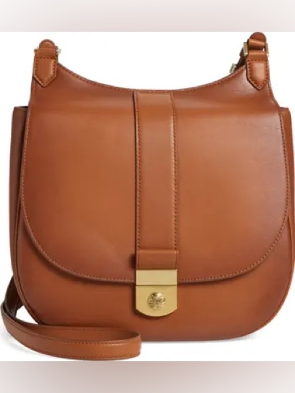 Veronica Beard / Stash Leather Crossbody Bag - Burnished Hazelwood MSRP $648